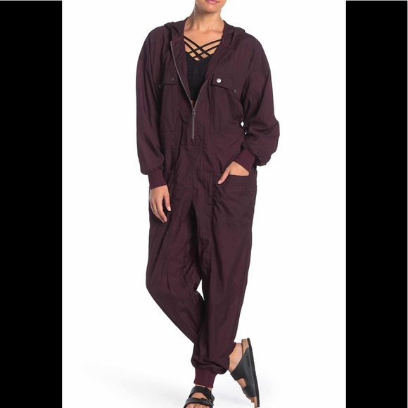 Free People Pants - NWT Free People Speak My Language Hooded Jumpsuit